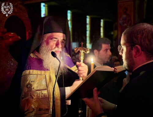 Ο Σεβασμιώτατος Μητροπολίτης Νεαπόλεως και Σταυρουπόλεως κ. Βαρνάβας στην Ακολουθία των Παθών στον Ι. Ν. Ευαγγελισμού της Θεοτόκου